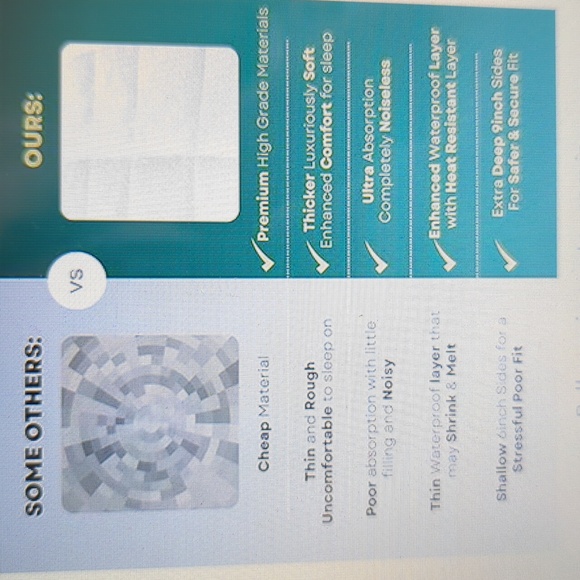 2Pk Margaux & May Premium Ultra Soft Bamboo Waterproof Crib Mattress Protector - Picture 4 of 6